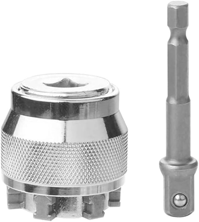 Llave de vaso ajustable, 3/8 pulgadas a 3/4 pulgadas 10 mm-19 mm universal llave inglesa adaptable All-fitting Multi para llave de carraca y taladro eléctrico