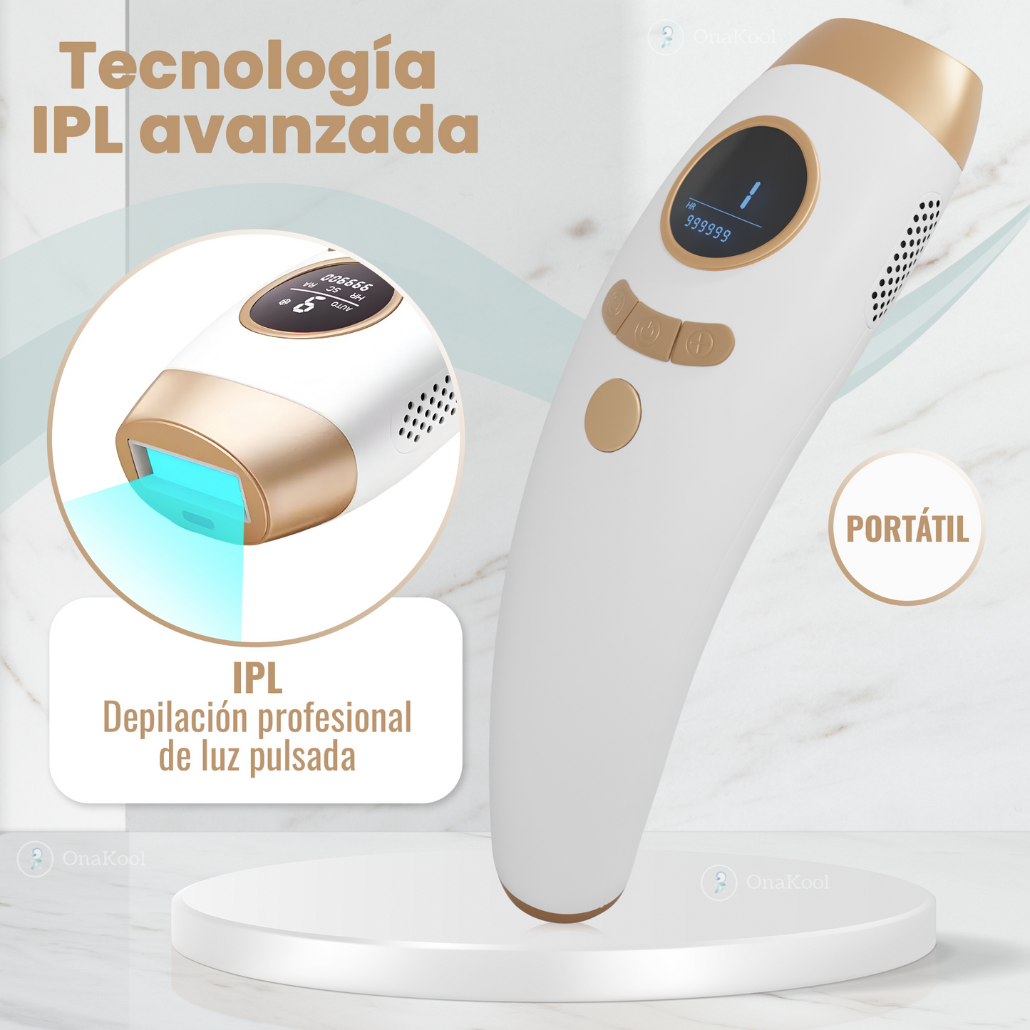 LASER DEPILACION 3 en 1, IPL Depiladora de Luz Pulsada, Depiladora Laser Indolora y No Invasiva, Depilacion Laser en Casa con 9 Niveles, Depiladora Laser Mujer y Hombre,Cuerpo,Cara,Axila,Bikini.